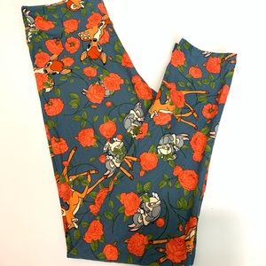 OS Disney Bambi Thumper Roses LuLaRoe leggings NWT